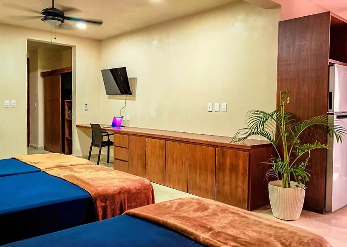 Apartament Family With Kitchenette & Terrace - Santuario Boutique Chemuyil