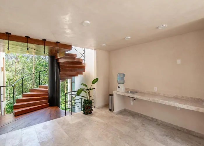 Family With Kitchenette & Terrace - Santuario Boutique Apartamento Chemuyil