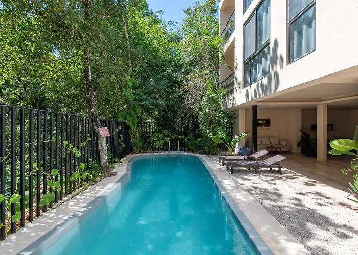 Family With Kitchenette & Terrace - Santuario Boutique Apartamento Chemuyil