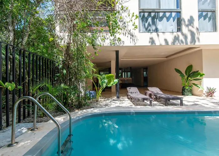 Apartament Family With Kitchenette & Terrace - Santuario Boutique Chemuyil