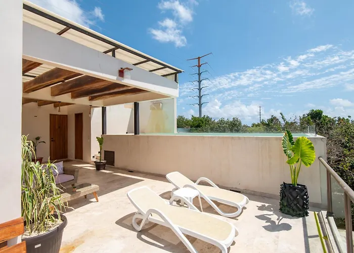 Family With Kitchenette & Terrace - Santuario Boutique Chemuyil